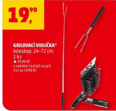 GRILOVACÍ VIDLIČKA teleskop. 24-72 cm, 1 ks 