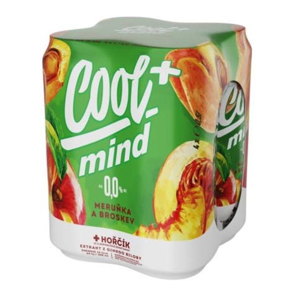 Cool + Mind Meruňka a Broskev 4x500ml plech