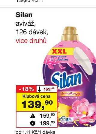 Silan aviváž, 126 dávek