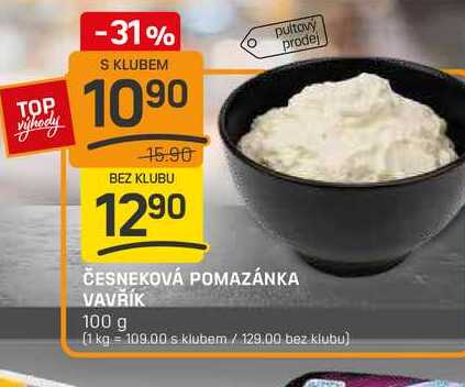 ČESNEKOVÁ POMAZÁNKA VAVŘÍK 100 g 