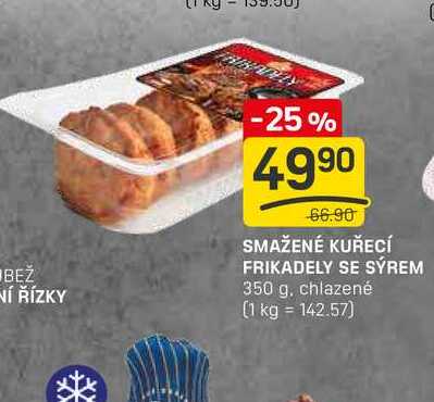 SMAŽENÉ KUŘECÍ FRIKADELY SE SÝREM 350 g, chlazené 