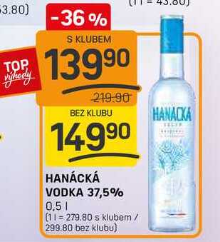 HANÁCKÁ VODKA 37,5% 0,5l