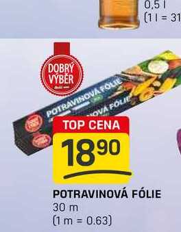 POTRAVINOVÁ FÓLIE 30 m