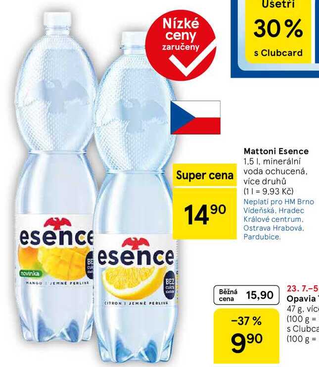 Mattoni Esence, 1,5 l, minerální voda ochucená