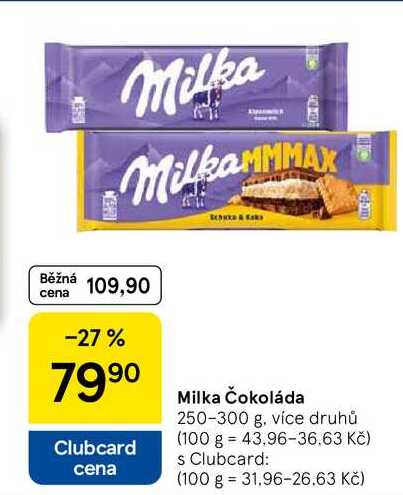 Milka Čokoláda, 250-300 g, více druhů  