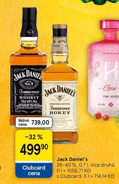 Jack Daniel's 35-40 %, 0.7 l
