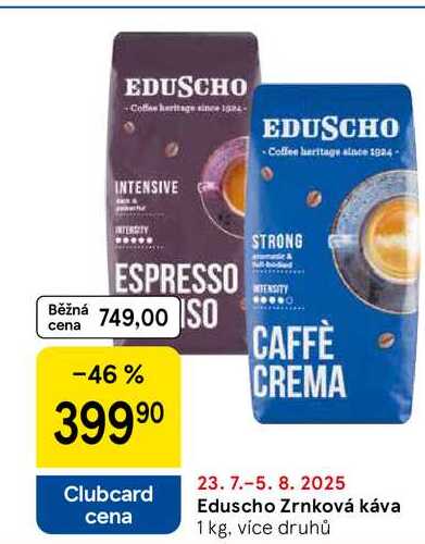 Eduscho Zrnková káva, 1 kg, více druhů 