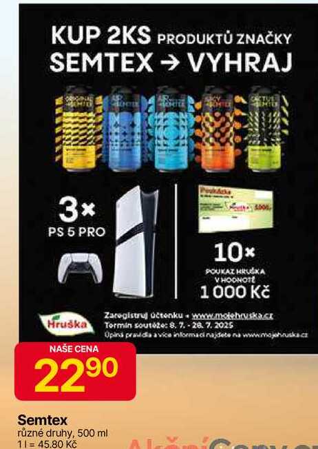 Semtex různé druhy, 500 ml 