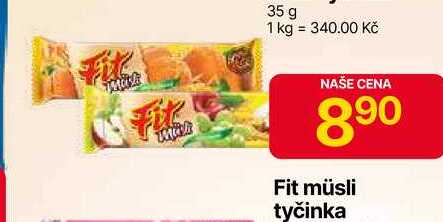 Fit Fruit Müsli tyčinka 30g, vybrané druhy