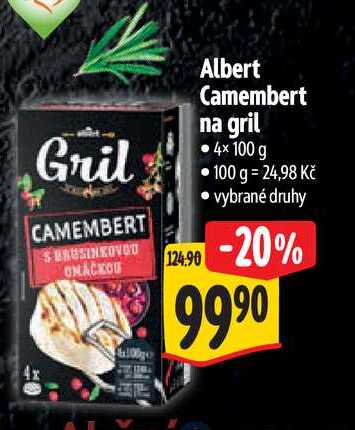  Albert Camembert na gril  4x100 g 