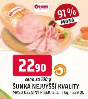 ŠUNKA NEJVYŠŠÍ KVALITY 100g