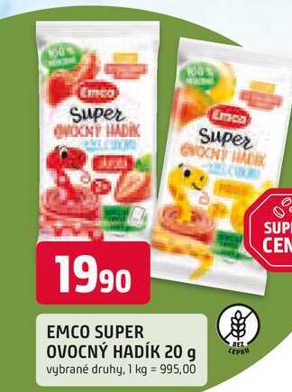 EMCO SUPER OVOCNÝ HADÍK 20 g 