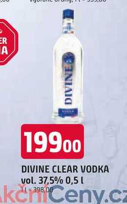 DIVINE CLEAR VODKA vol. 37,5% 0,5l