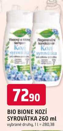 BIO BIONE KOZĺ SYROVÁTKA 260 ml vybrané druhy