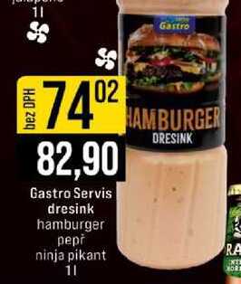 Gastro Servis dresink hamburger pepř ninja pikant 1l