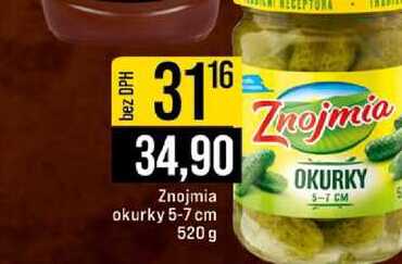 Znojmia okurky 5-7 cm 520 g 