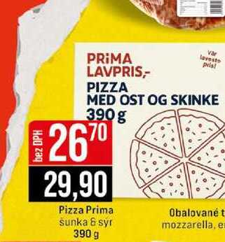 Pizza Prima sunka & syr 390 g