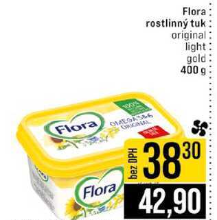 Flora rostlinný tuk original light gold 400 g