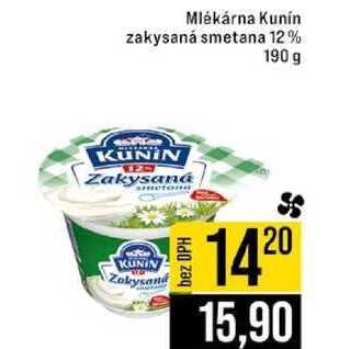 Mlékárna Kunín zakysaná smetana 12% 190 g 