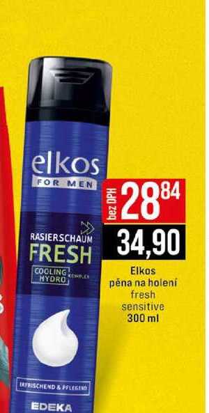Elkos péna na holení fresh sensitive 300 ml 