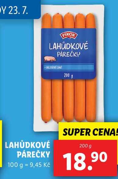 LAHŮDKOVÉ PÁREČKY, 200 g