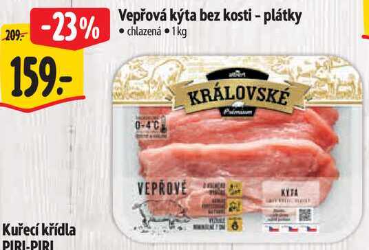 Vepřová kýta bez kosti - plátky, 1 kg