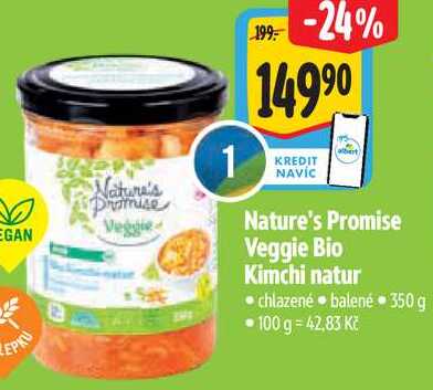 Nature's Promise Veggie Bio Kimchi natur, 350 g