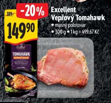 Excellent Vepřový Tomahawk, 300 g