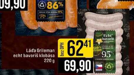 Láďa Grileman echt bavoriš klobása 220 g 