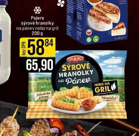 Pajero sýrové hranolky na pánev nebo na gril 200 g 