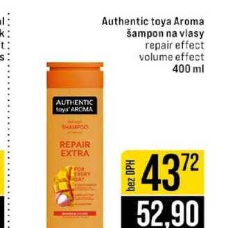 Authentic toya Aroma šampon na vlasy repair effect s toya volume effect 400 ml