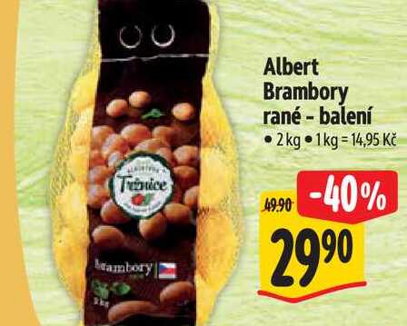 Albert Brambory rané - balení 2kg 