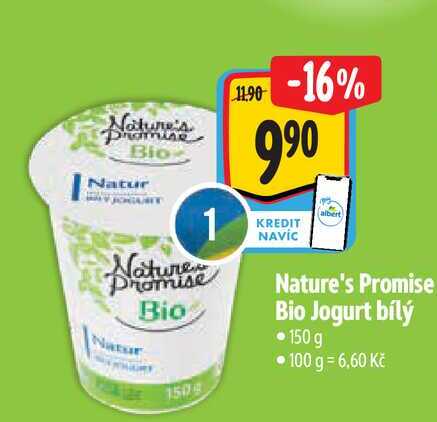  Nature's Promise Bio Jogurt bílý 150 g 