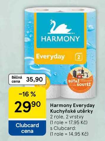 Harmony Everyday Kuchyňské utěrky, 2 role, 2 vrstvy 