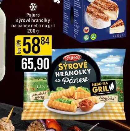 Pajero sýrové hranolky na pánev nebo na gril 200 g 