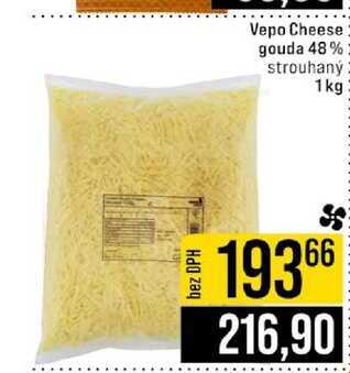 Vepo Cheese gouda 48% strouhaný 1kg 