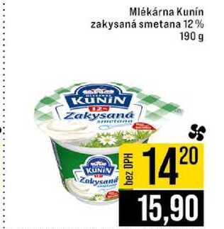 Mlékárna Kunín zakysaná smetana 12% 190 g 