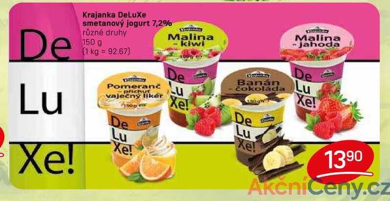 De Lu Krajanka DeLuxe smetanový jogurt 7,2% různé druhy 150 g 