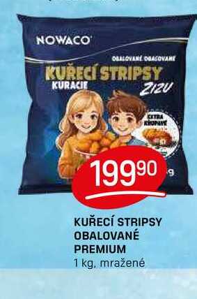 KUŘECÍ STRIPSY OBALOVANÉ PREMIUM 1 kg, mražené 