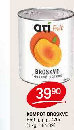 KOMPOT BROSKVE 850 g. p.p. 470g 