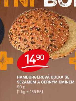 HAMBURGEROVÁ BULKA SE SEZAMEM A ČERNÝM KMÍNEM 90 g 