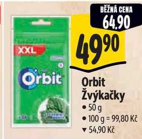 Orbit Žvýkačky, 50 g 