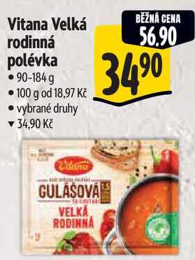 Vitana Velká rodinná polévka, 90-184 g