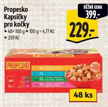 Propesko Kapsičky pro kočky, 48x 100 g