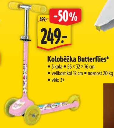 Koloběžka Butterflies