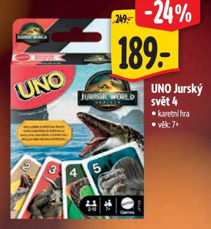 UNO Jurský svět 4 