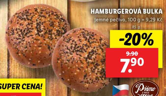 HAMBURGEROVÁ BULKA, 85 g