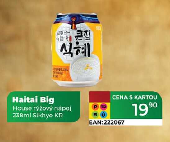Haitai Big House rýžový nápoj 238ml Sikhye KR 