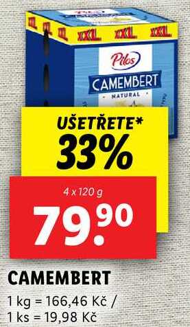 CAMEMBERT, 4x 120 g