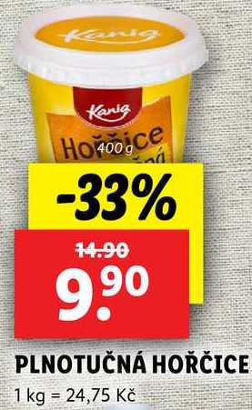 PLNOTUČNÁ HOŘČICE, 400 g